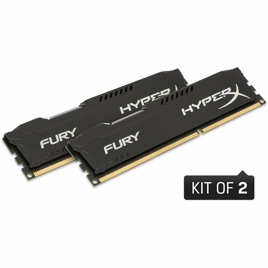 DDR3 HyperX Fury Black - 16 Go (2 x 8 Go) 1866 MHz - CAS 10