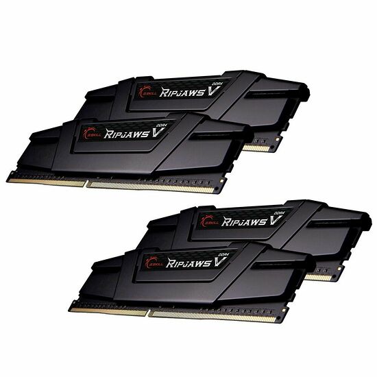 DDR4 G.Skill Ripjaws V, Noir, 4 x 16 Go, 3200 MHz, CAS 14