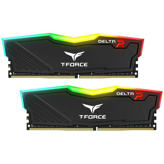 DDR4 T-FORCE Delta RGB Noir - 32 Go (2 x 16 Go) 3000 MHz - CAS 16