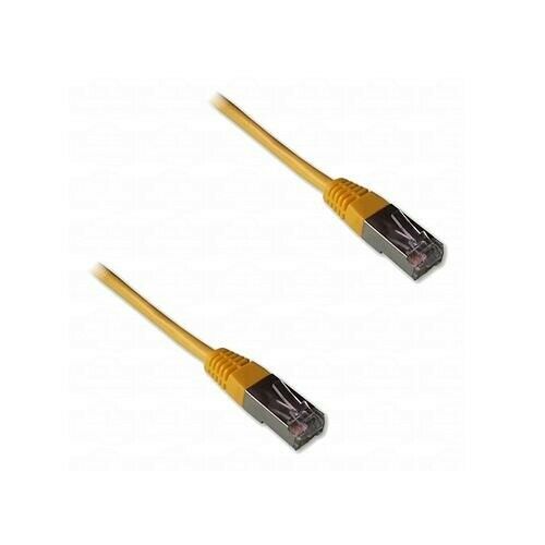 Câble ethernet RJ45 Cat.6 - Blindé - Jaune - 50 cm