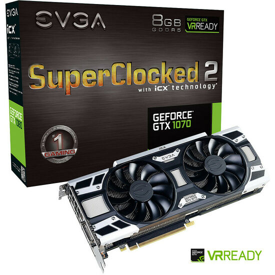 EVGA GeForce GTX 1070 SC2 GAMING iCX, 8 Go