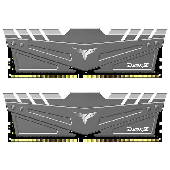DDR4 T-FORCE Dark Z Gris - 16 Go (2 x 8 Go) 3600 MHz - CAS 18