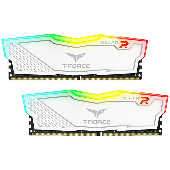 DDR4 T-FORCE Delta RGB Blanc - 32 Go (2 x 16 Go) 3200 MHz - CAS 16