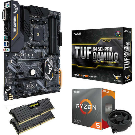 Kit évo Ryzen 5 3600 (3.6 GHz) + Asus TUF B450-PRO GAMING + 16 Go