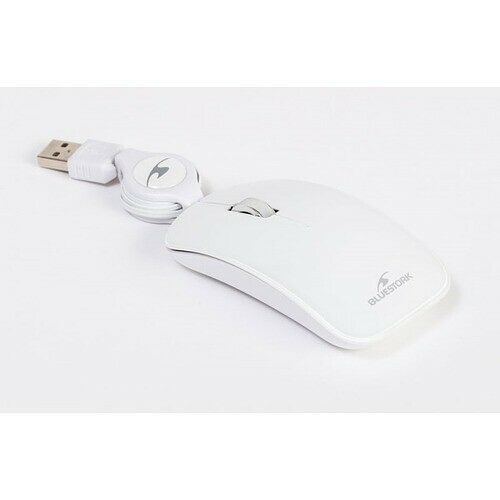 Bluestork Glossy Mouse White