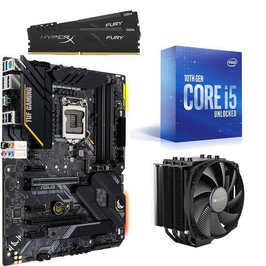 Kit évo Core i5-10600K + ASUS TUF GAMING Z490-PLUS + Dark Rock 4 + 16 Go