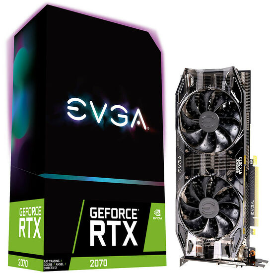 EVGA GeForce RTX 2070 BLACK EDITION, 8 Go