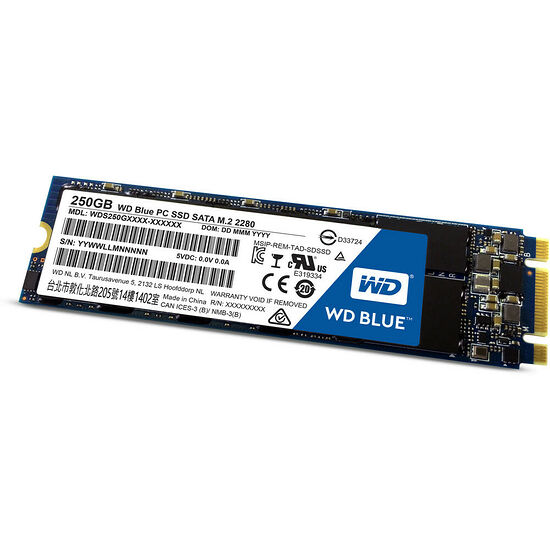 Western Digital WD Blue SSD, 250 Go, M.2 (Type 2280)
