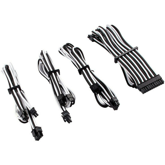Kit de câbles Corsair Starter gainés - Blanc/Noir