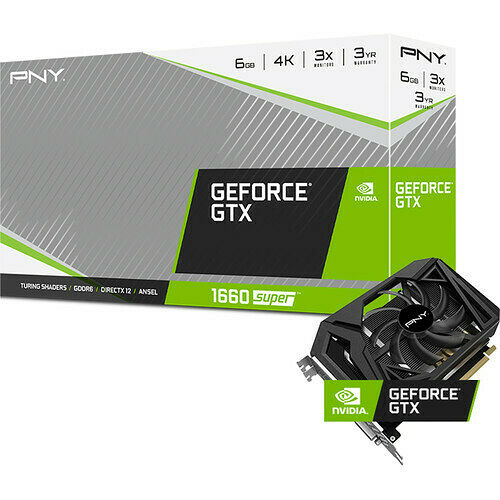 PNY GeForce GTX 1660 SUPER Single Fan, 6 Go