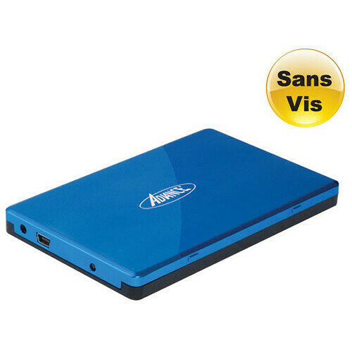 Boitier externe pour disque dur 2.5", SATA, Bleu, Advance