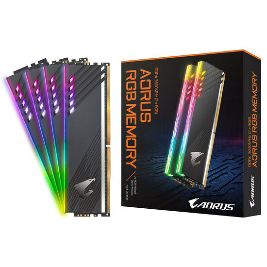 DDR4 Aorus RGB - 16 Go (2 x 8 Go) 3600 MHz - CAS 18 (+ 2 factices)