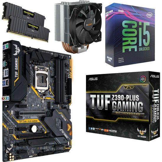 Kit évo Core i5-9600KF + Asus TUF Z390-PLUS GAMING + Pure Rock 2 + 16 Go