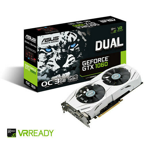 Asus GeForce GTX 1060 DUAL OC, 3 Go