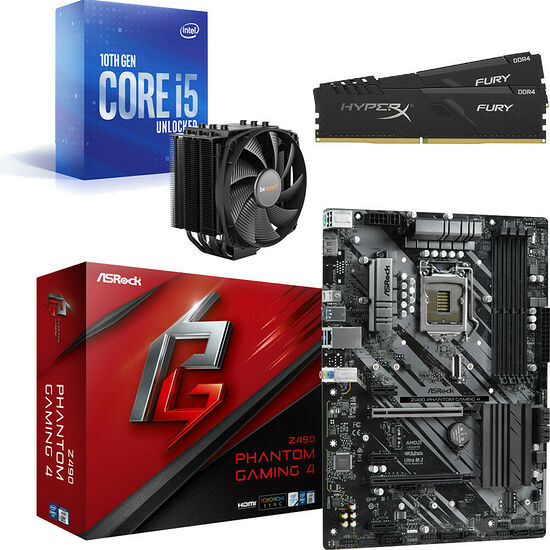 Kit évo Core i5-10600K + ASRock Z490 PHANTOM GAMING 4 + Dark Rock 4 + 16 Go