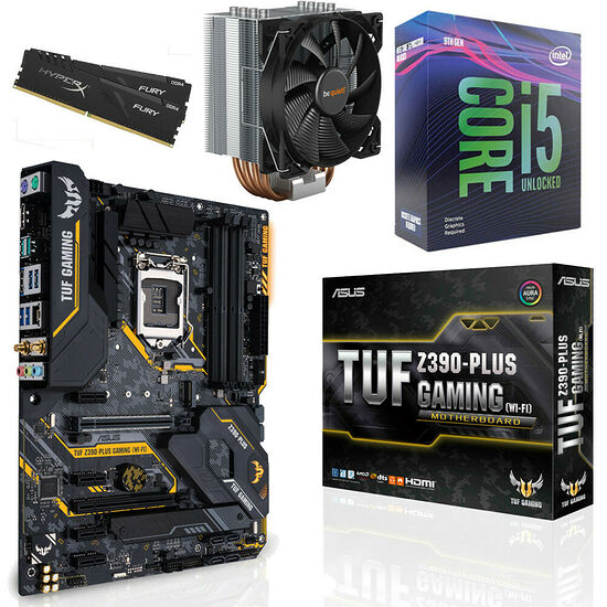Kit évo Core i5-9600KF + Asus TUF Z390-PLUS GAMING WIFI + Pure Rock 2 + 16 Go