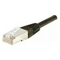 Câble ethernet RJ45 Cat.5e - Blindé - Noir - 30 cm