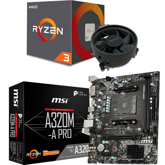 Kit d'évo AMD Ryzen 3 1200 AF (3.1 GHz) + MSI A320M-A PRO