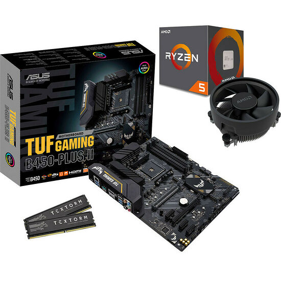 Kit évo Ryzen 5 2600 + Asus TUF B450-PLUS GAMING II + 16 Go