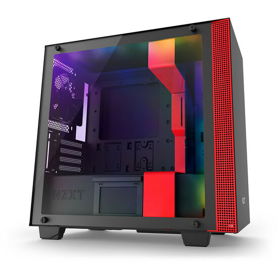 NZXT H400i, Noir mat/Rouge