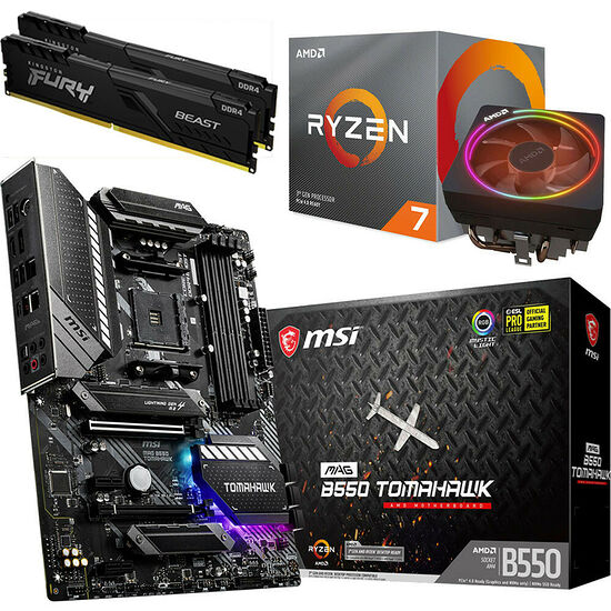 Kit évo Ryzen 7 3700X (3.6 GHz) + MSI MAG B550 Tomahawk + 16 Go