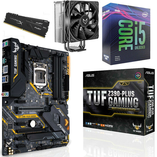 Kit évo Core i5-9600KF + Asus TUF Z390-PLUS GAMING + Fox Spirit VT120 + 16 Go