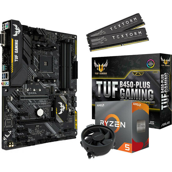 Kit évo Ryzen 5 3500X (3.6 GHz) + Asus TUF B450 PLUS GAMING + 16 Go