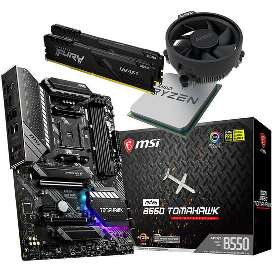 Kit évo Ryzen 5 5600X (version bulk) + MSI MAG B550 Tomahawk + 16 Go