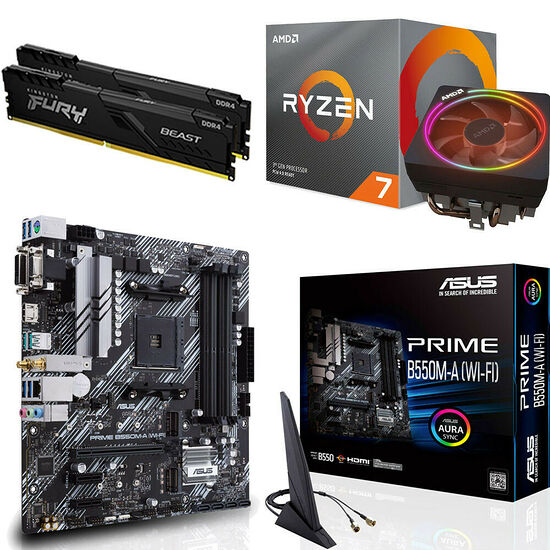 Kit évo Ryzen 7 3700X (3.6 GHz) + Asus PRIME B550M-A (WI-FI) + 16 Go