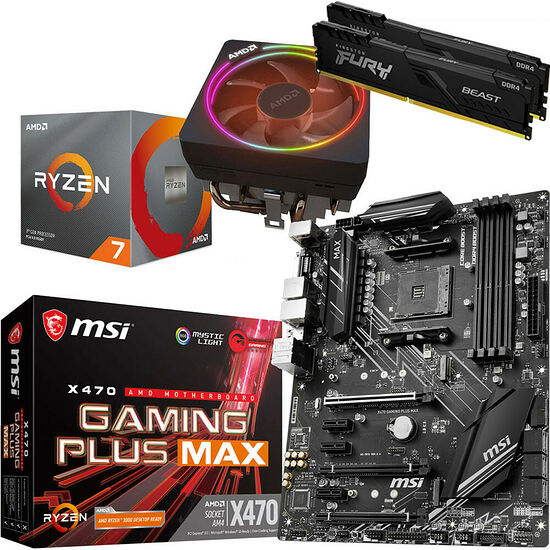 Kit évo AMD Ryzen 7 3700X + MSI X470 GAMING PLUS MAX + 16 Go