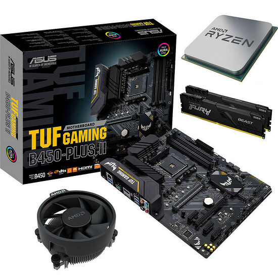 Kit évo AMD Ryzen 5 3600 (Bulk) + Asus TUF B450-PLUS GAMING II + 16 Go