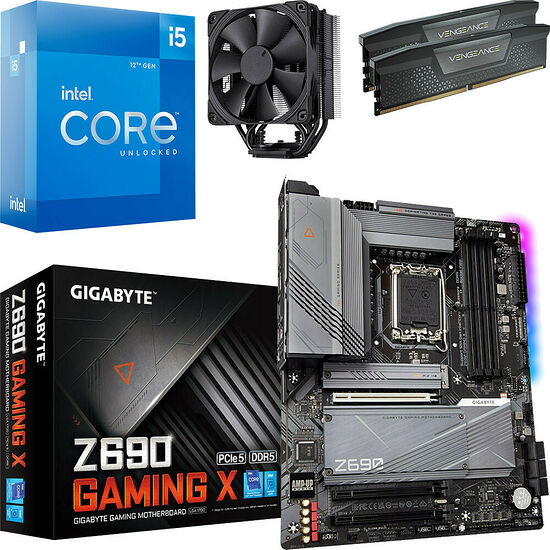 Kit évo Intel Core i5-12600K + Z690 GAMING X + NH-U12S chromax.black + 32 Go