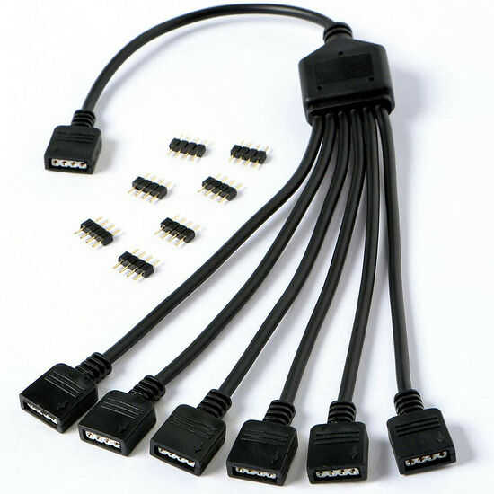 Gelid Câble adaptateur RGB 4 broches vers 6 x RGB 4 broches - 30 cm