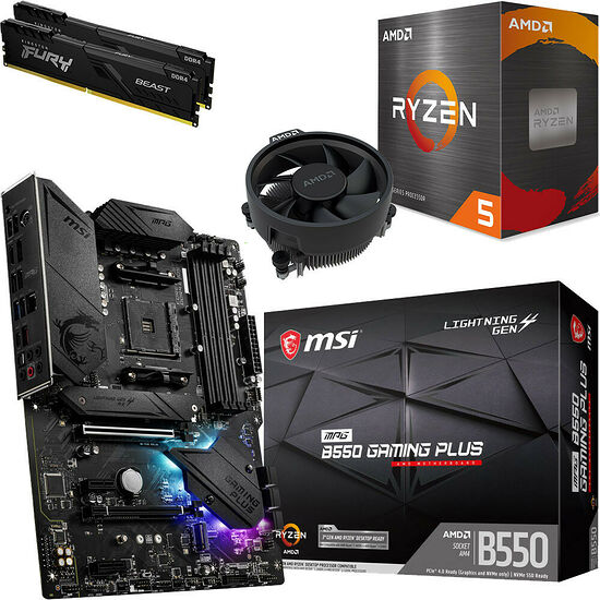 Kit évo Ryzen 5 5600 + MSI MPG B550 Gaming Plus + 16 Go