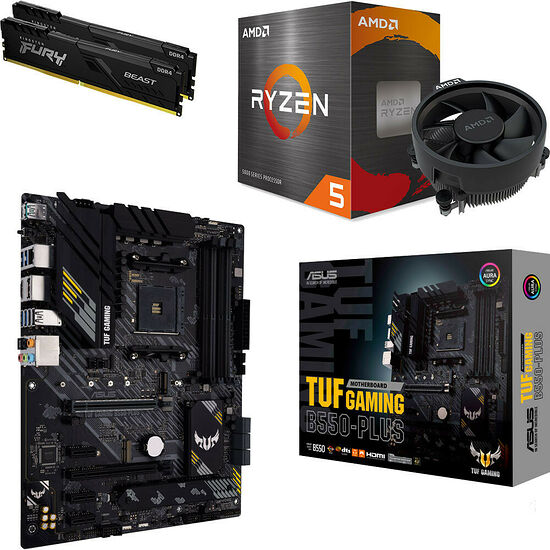 Kit évo Ryzen 5 5600 + Asus TUF GAMING B550-PLUS + 16 Go