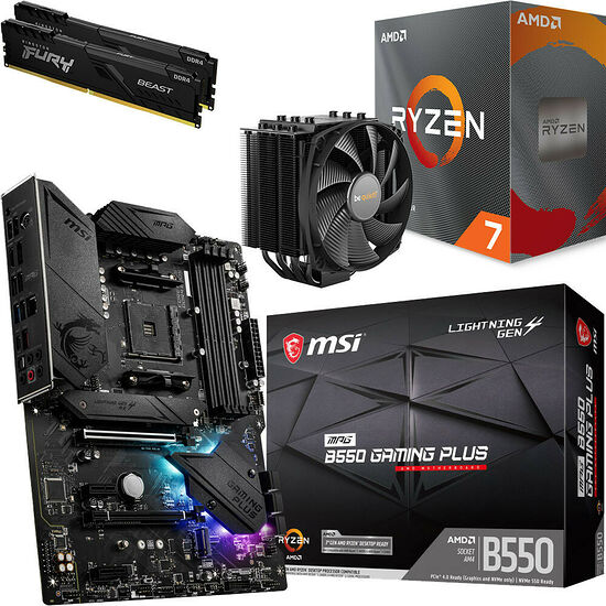 Kit évo Ryzen 7 5700X + MSI MPG B550 Gaming Plus + Dark Rock 4 +