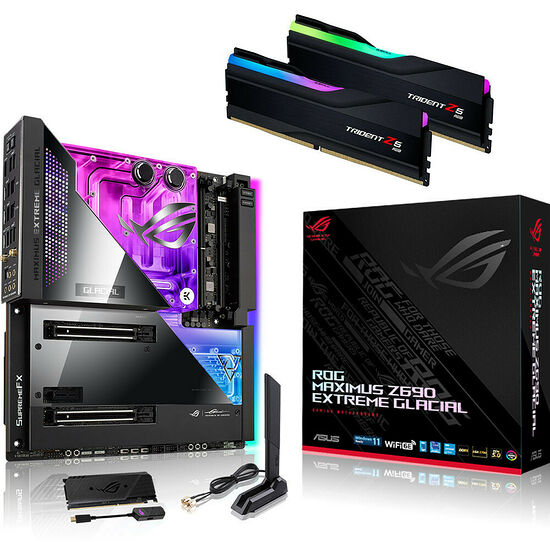 ASUS ROG Z690 EXTREME GLACIAL + DDR5 Trident Z5 RGB Noir 32 Go 6000 MHz CAS 40