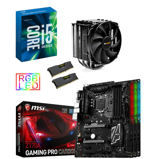 Kit d'évo Core i5-6600K + MSI Z170A GAMING PRO CARBON + Dark Rock 3 + 16 Go