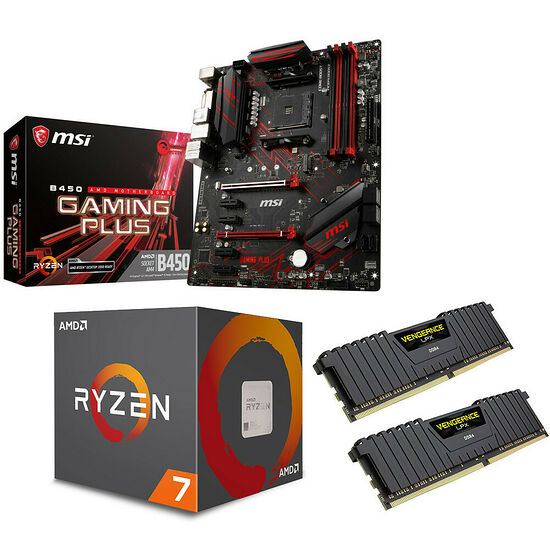Kit évo Ryzen 7 2700 + MSI B450 GAMING PLUS + 16 Go