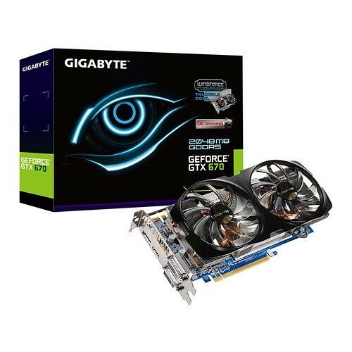 Carte graphique Gigabyte GeForce GTX 670 OC, 2 Go