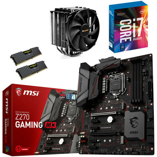 Kit d'évo Intel Core i7-7700K + MSI Z270 GAMING M3 + Dark Rock 3 + 16 Go