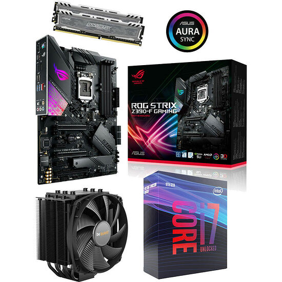 Kit évo Core i7-9700K + Asus ROG STRIX Z390-F GAMING + Dark Rock 4 + 16 Go