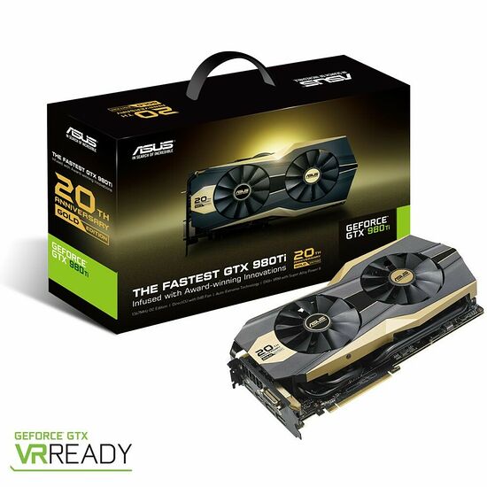 Asus GeForce GTX 980 Ti 20th Anniversary Gold Edition, 6 Go