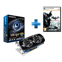 Carte graphique Gigabyte GeForce GTX 560 Ti OC, 1 Go + Batman Arkham City