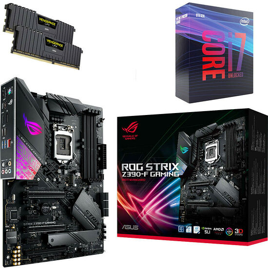 Kit évo Core i7-9700K + Asus ROG STRIX Z390-F GAMING + 16 Go - Kit