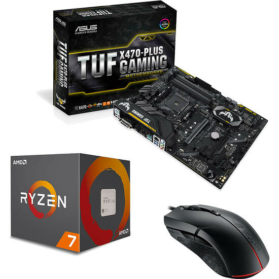 Asus TUF X470 PLUS GAMING + AMD Ryzen 7 2700X (3.7 GHz) + ROG