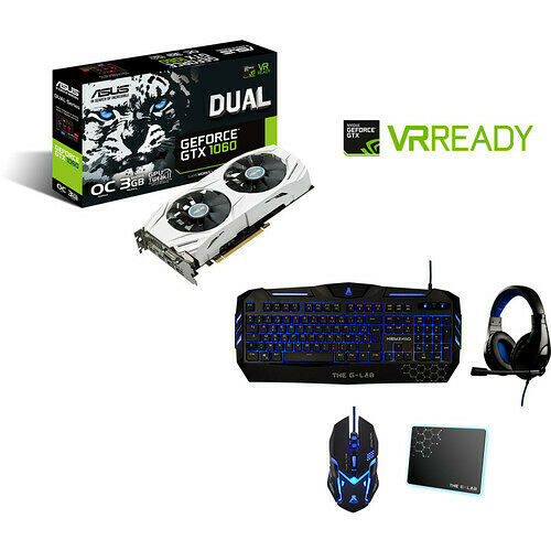 Asus GeForce GTX 1060 DUAL OC, 3 Go + The G-Lab COMBO#300 (AZERTY)