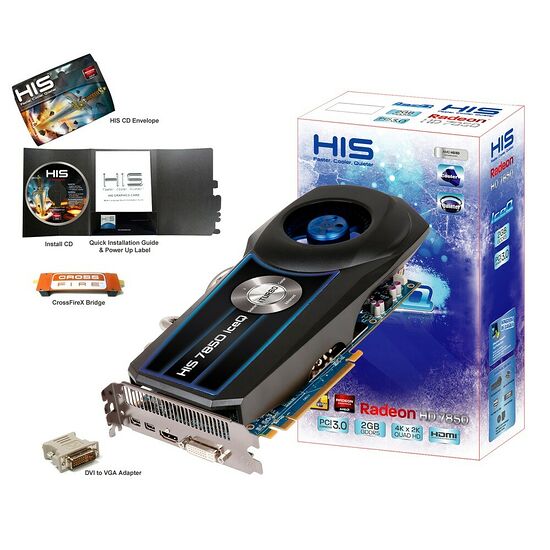 Carte graphique HIS Radeon HD 7850 IceQ, 2 Go