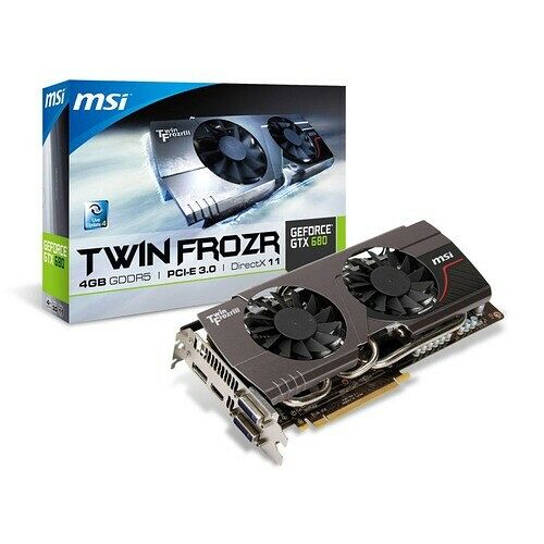 Carte graphique MSI GeForce GTX 680 OC Twin Frozr, 4 Go + Jeux offerts