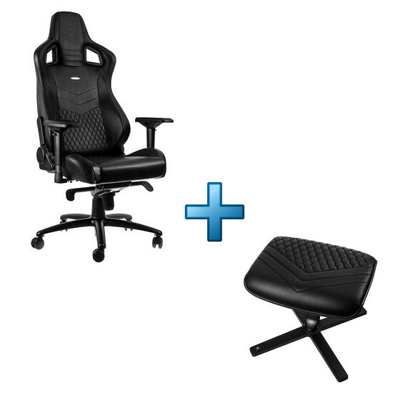 Noblechairs Epic Cuir + Noblechairs Footrest Cuir - Noir